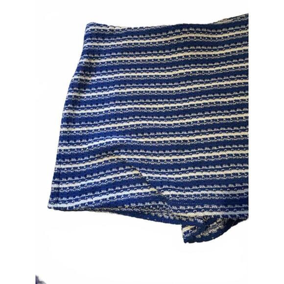 Zara Knit Blue and White Striped Women's Skort Sz M - Picture 5 of 8